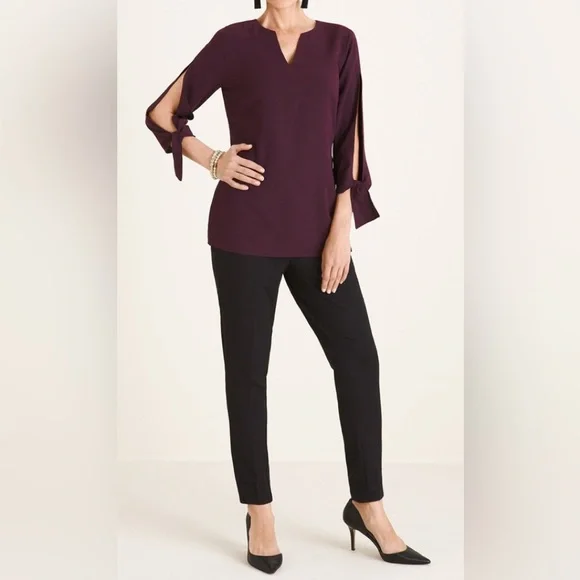 Chico's Size 0 TALL (Standard size 4T) Tapered Ankle Pants - Picture 6 of 7